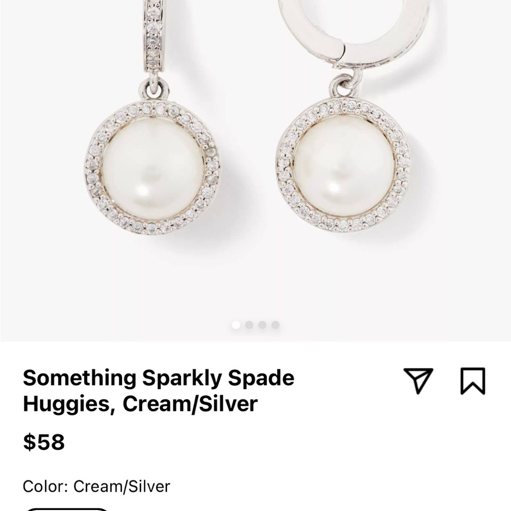 Brand new, never worn, Kate Spade wedding earrings.